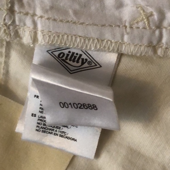 NWT original Oilily white and cream denim skirt with navy embroidery - Picture 15 of 16